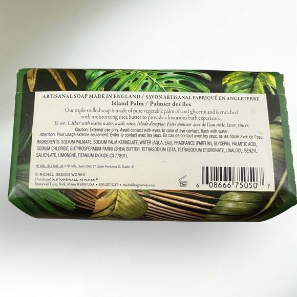 Michel Design Works Island Palm Shea Butter Soap 8.7 ounce - Picture 2 of 6